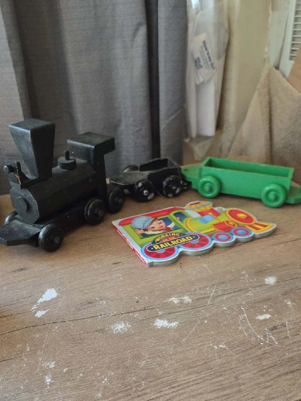 Kids Colorful Train Puzzle Toy - Green & Black